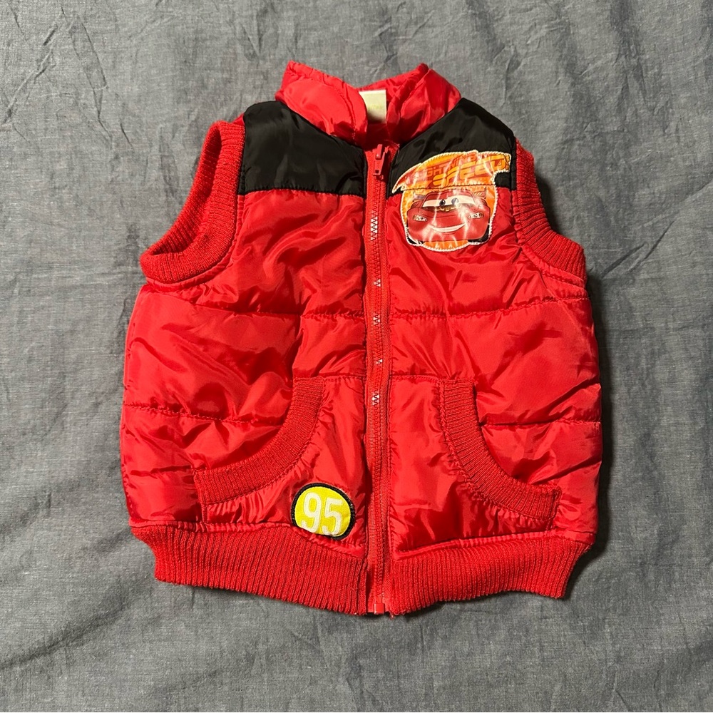 Disney Cars Lightning McQueen Red and Black Vest Baby 3-6 Months